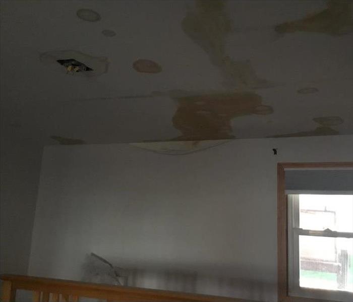 water damaged ceiling