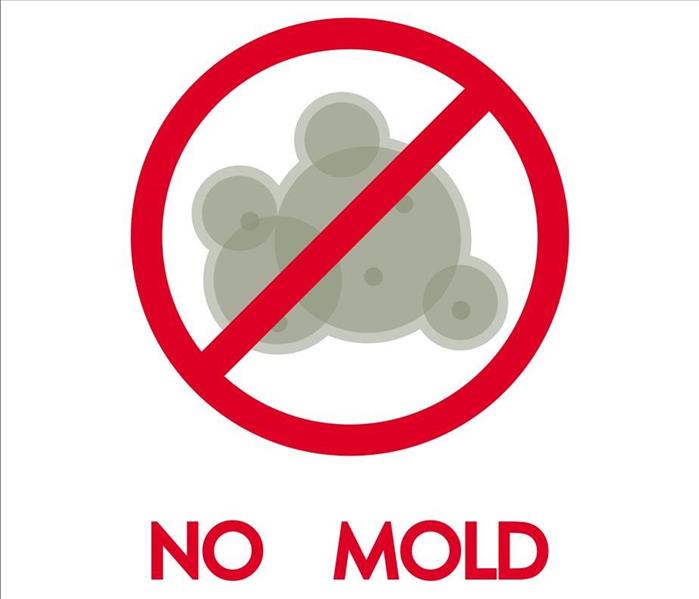 No Mold X sign
