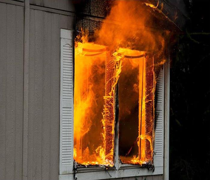 fire causing damage to home