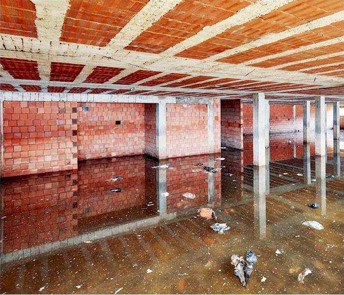 Flood area damage